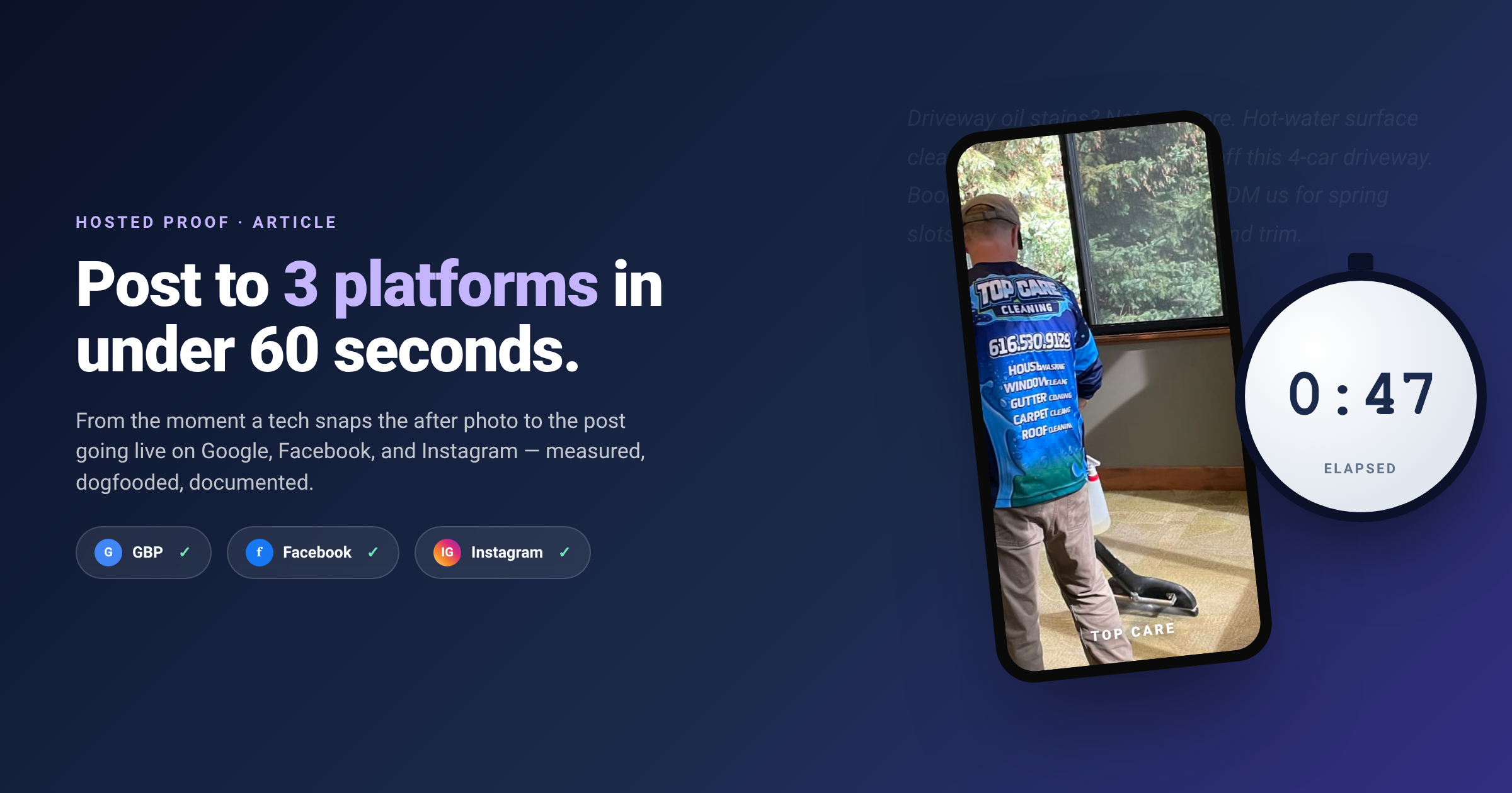 How to post to Google, Facebook, and Instagram in under 60 seconds